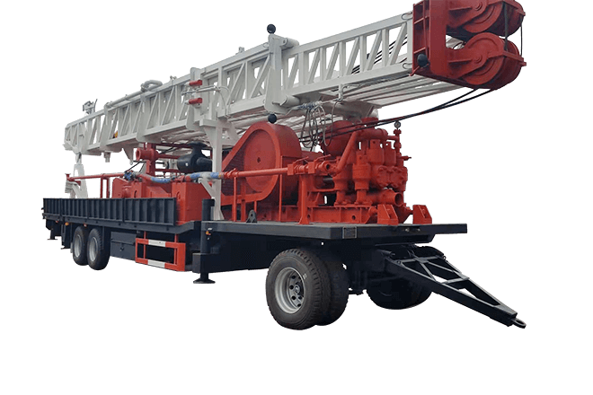 Truck mounted water well drilling rig